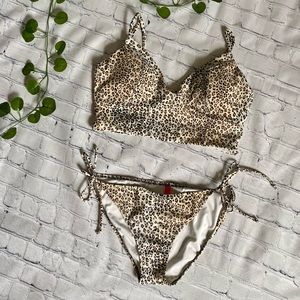 Victoria’s Secret Cheetah Print Longline Bikini